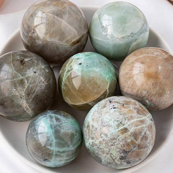 Green Moonstone Sphere – for Emotional Balance