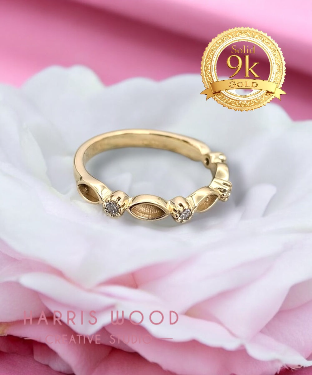 Vespera Marquise CZ Ring - 9K SOLID GOLD