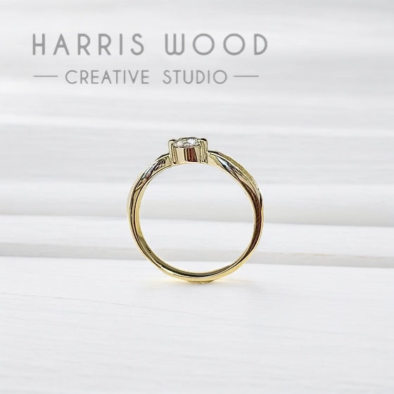 Tatiana CZ Solitaire Ring - 9K SOLID GOLD