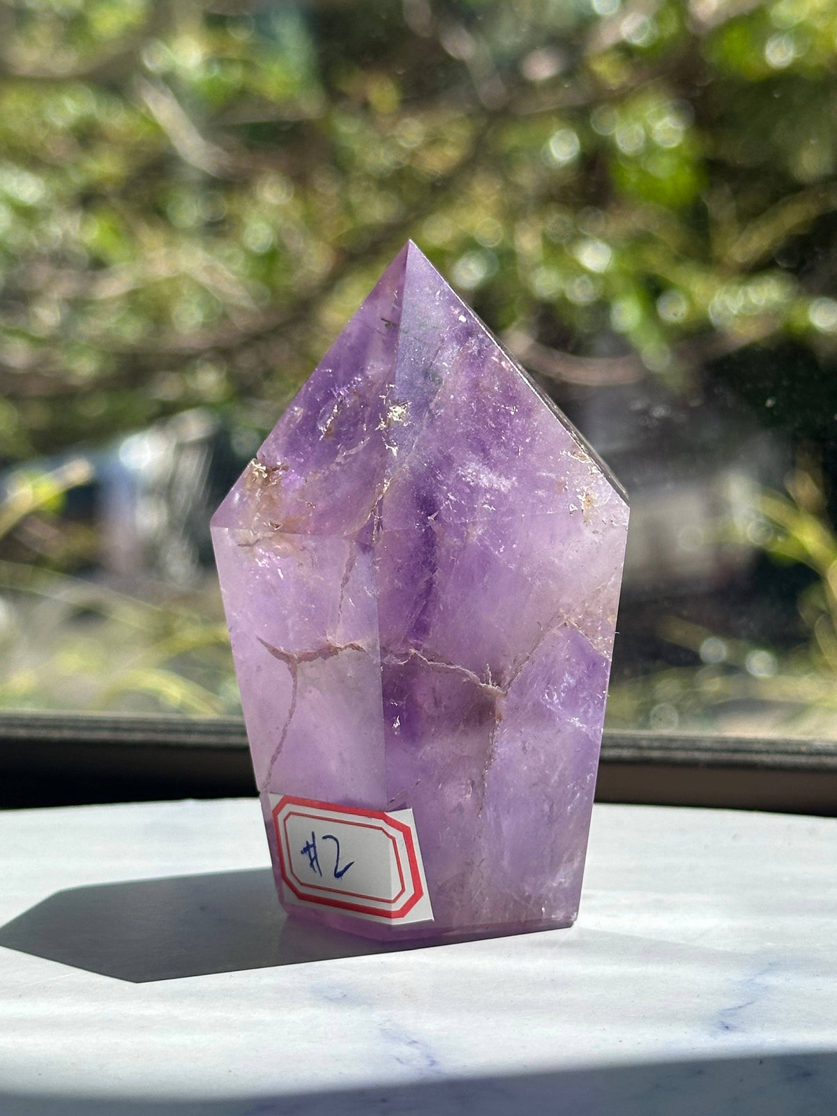 Large Brazilian Lavender Amethyst Tower | Natural Crystal Obelisk