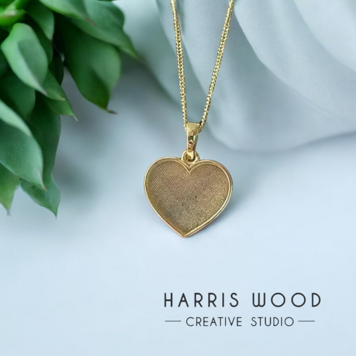 9K GOLD Heart Pendant (DEEPER SET) *