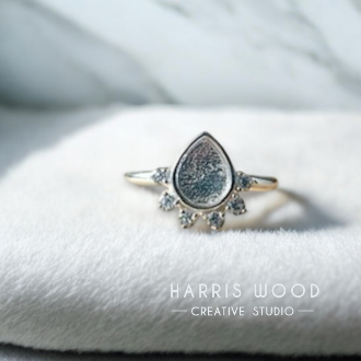 Dewdrop CZ Ring - SOLID SILVER