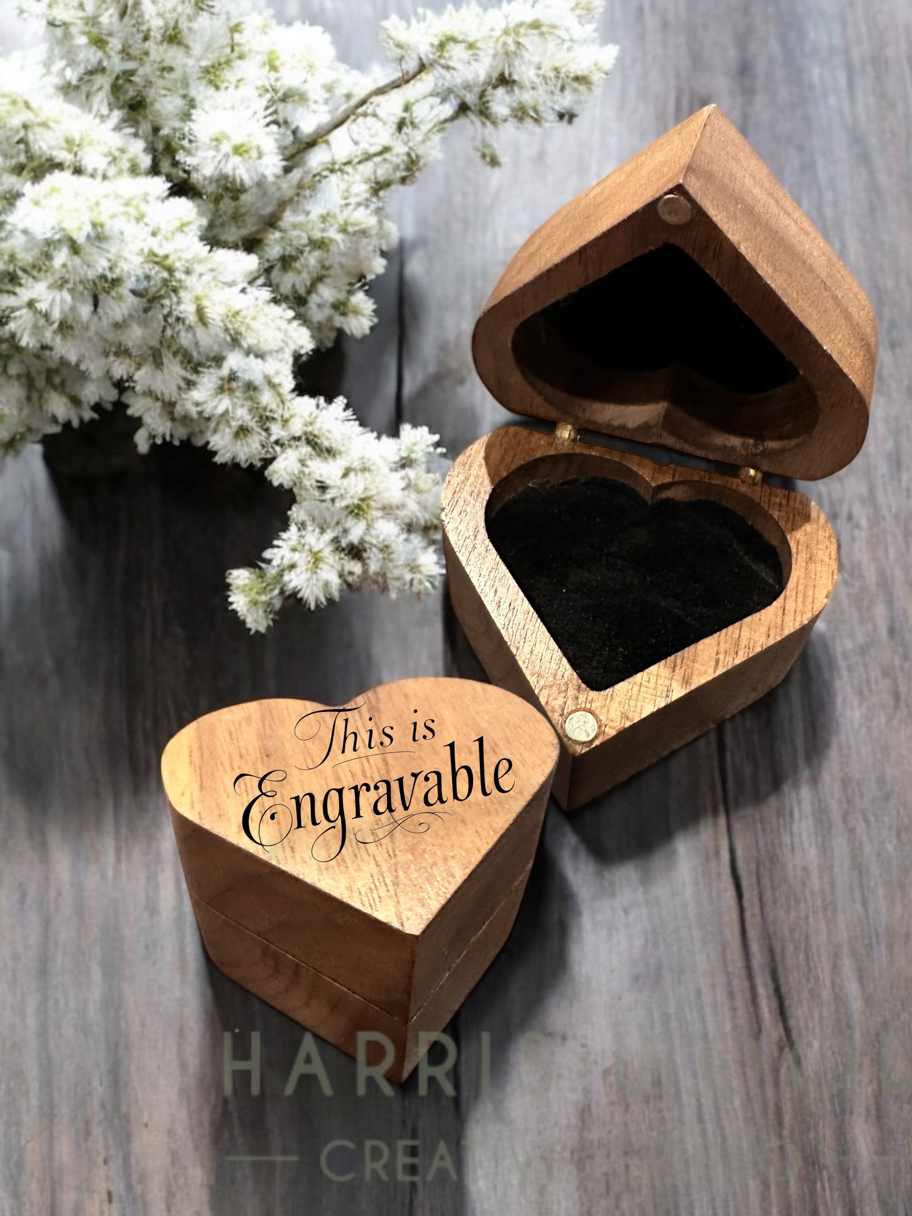 Dark Wood Ring Box