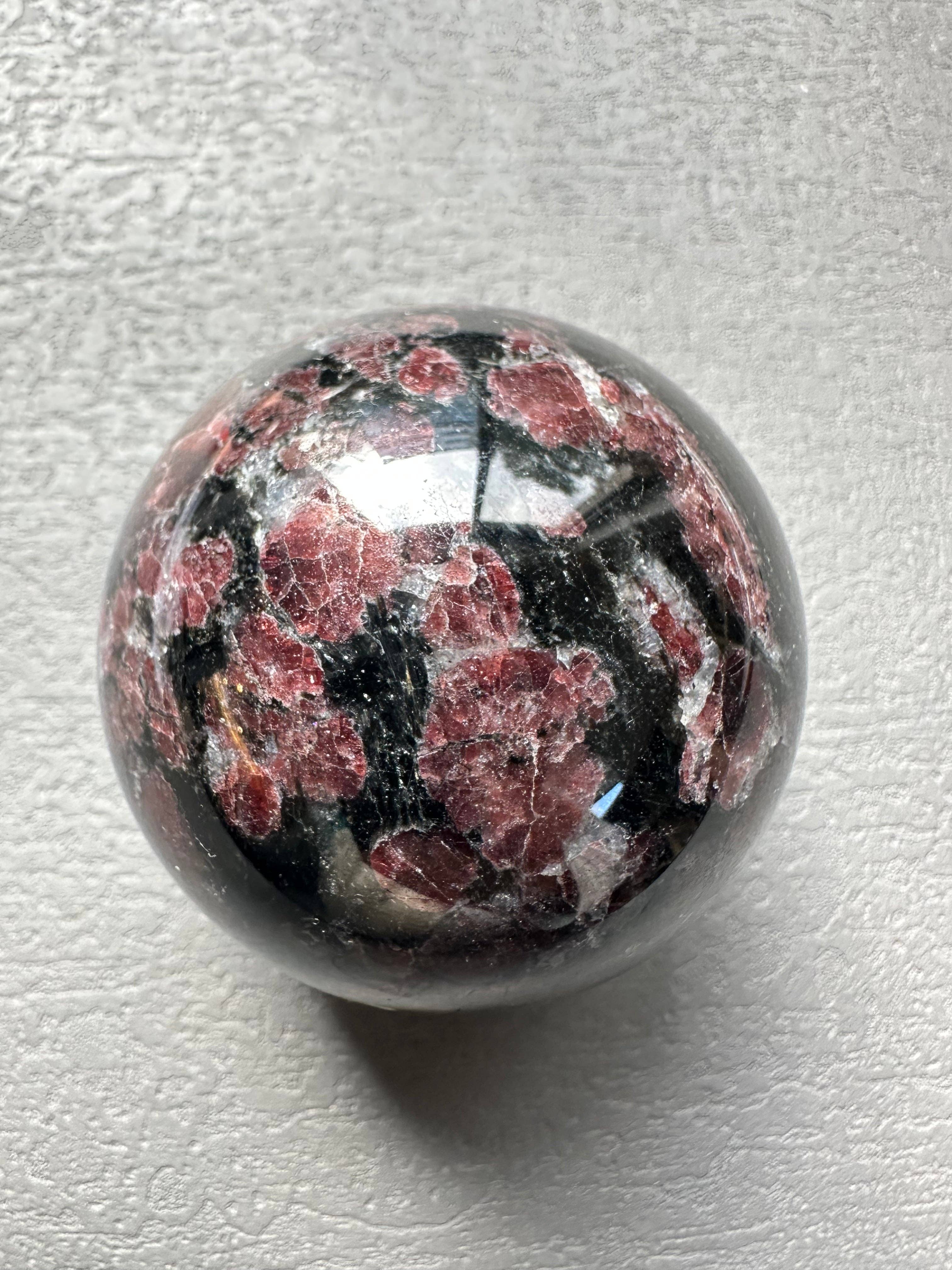 Garnet Sphere (5–5.5cm) – Passion, Strength & Root Chakra Healing – Deep Red Crystal for Energy & Protection, Christmas Crystal Gift