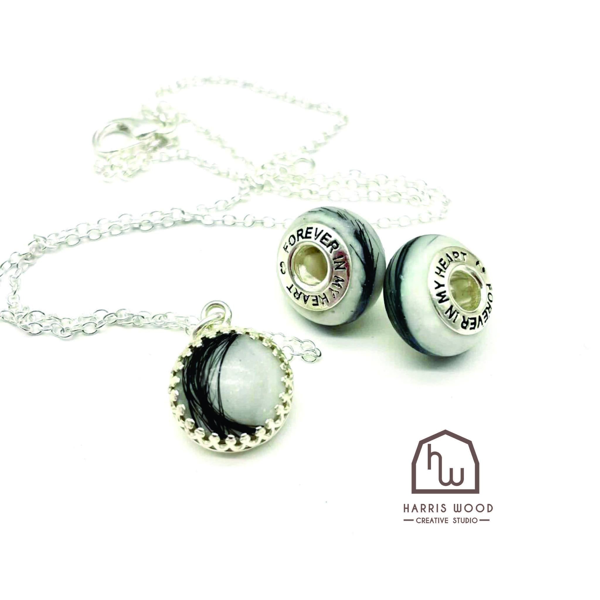 CHARM BEADS - FOREVER IN MY HEART (pre-engraved)