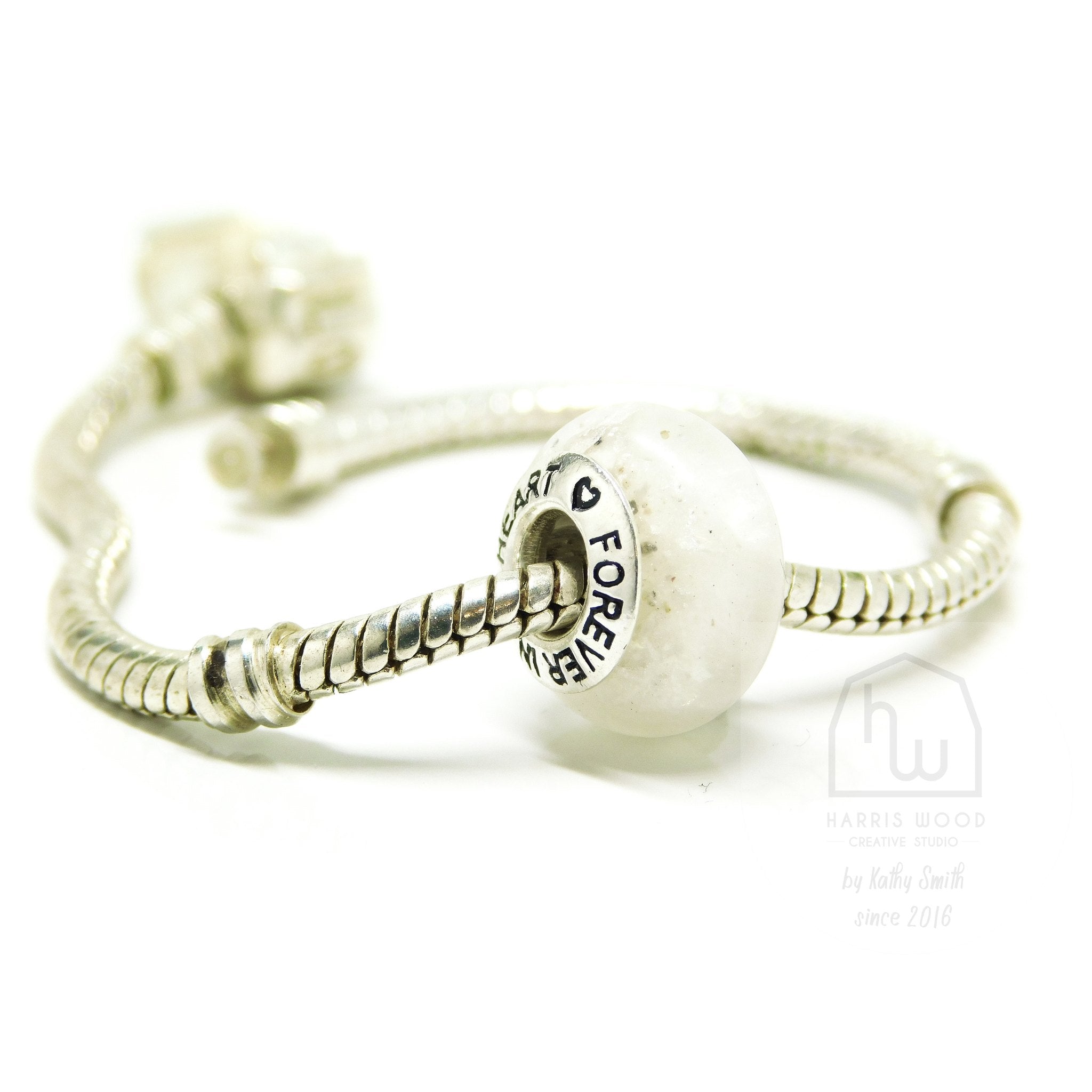 CHARM BEADS - FOREVER IN MY HEART (pre-engraved)