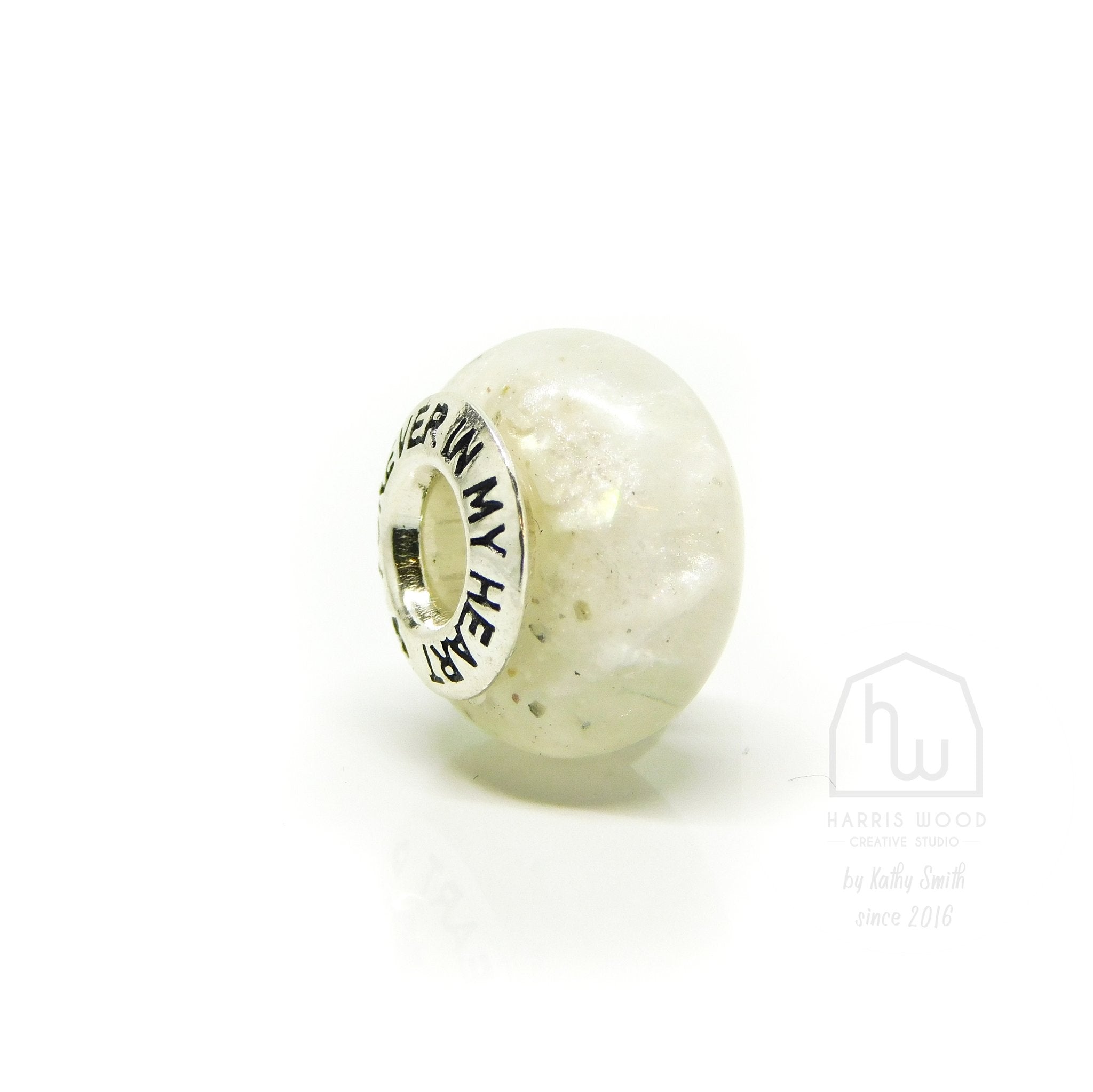 CHARM BEADS - FOREVER IN MY HEART (pre-engraved)