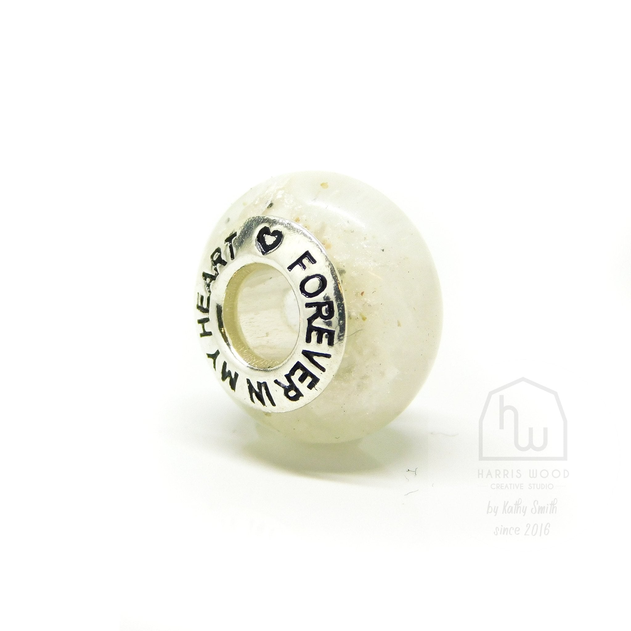 CHARM BEADS - FOREVER IN MY HEART (pre-engraved)