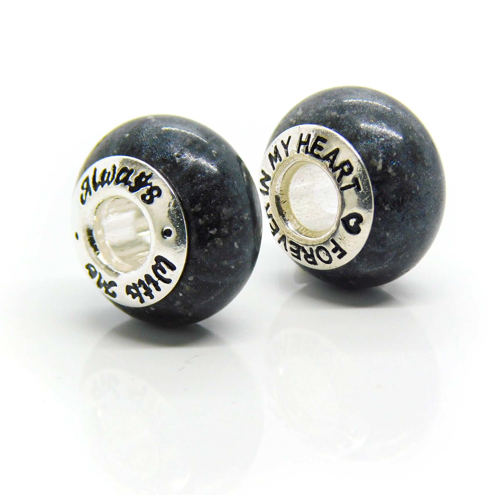 CHARM BEADS - FOREVER IN MY HEART (pre-engraved)