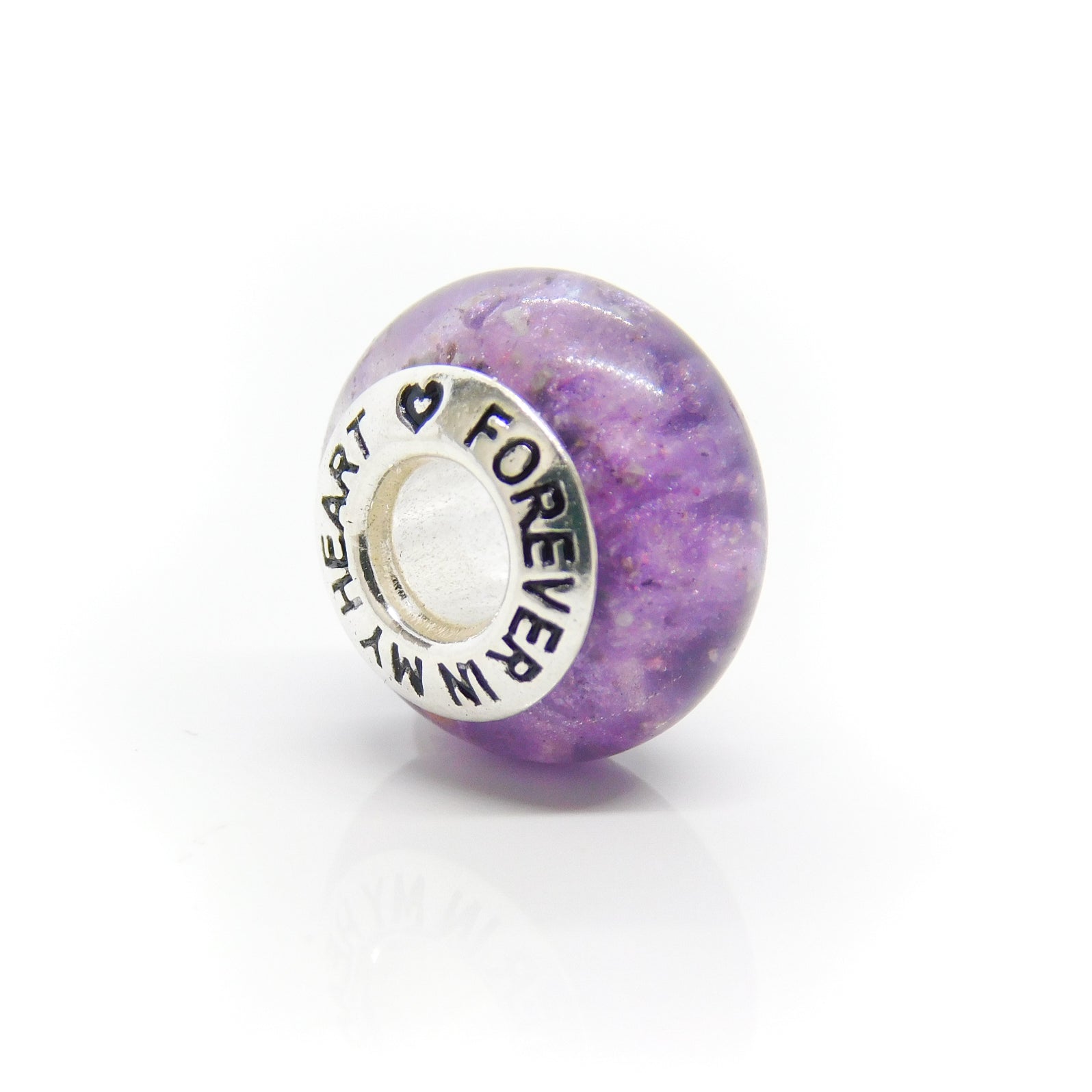 CHARM BEADS - FOREVER IN MY HEART (pre-engraved)
