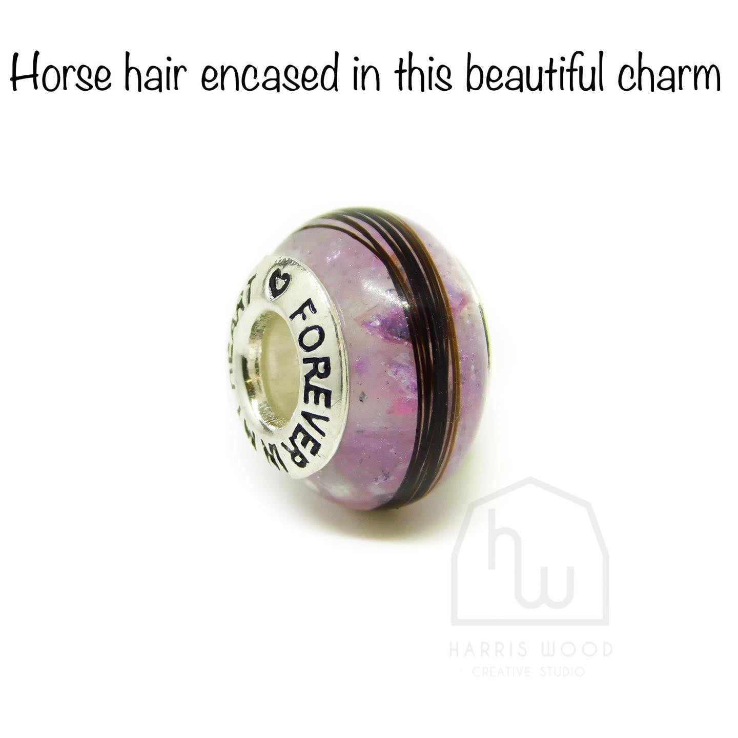 CHARM BEADS - FOREVER IN MY HEART (pre-engraved)