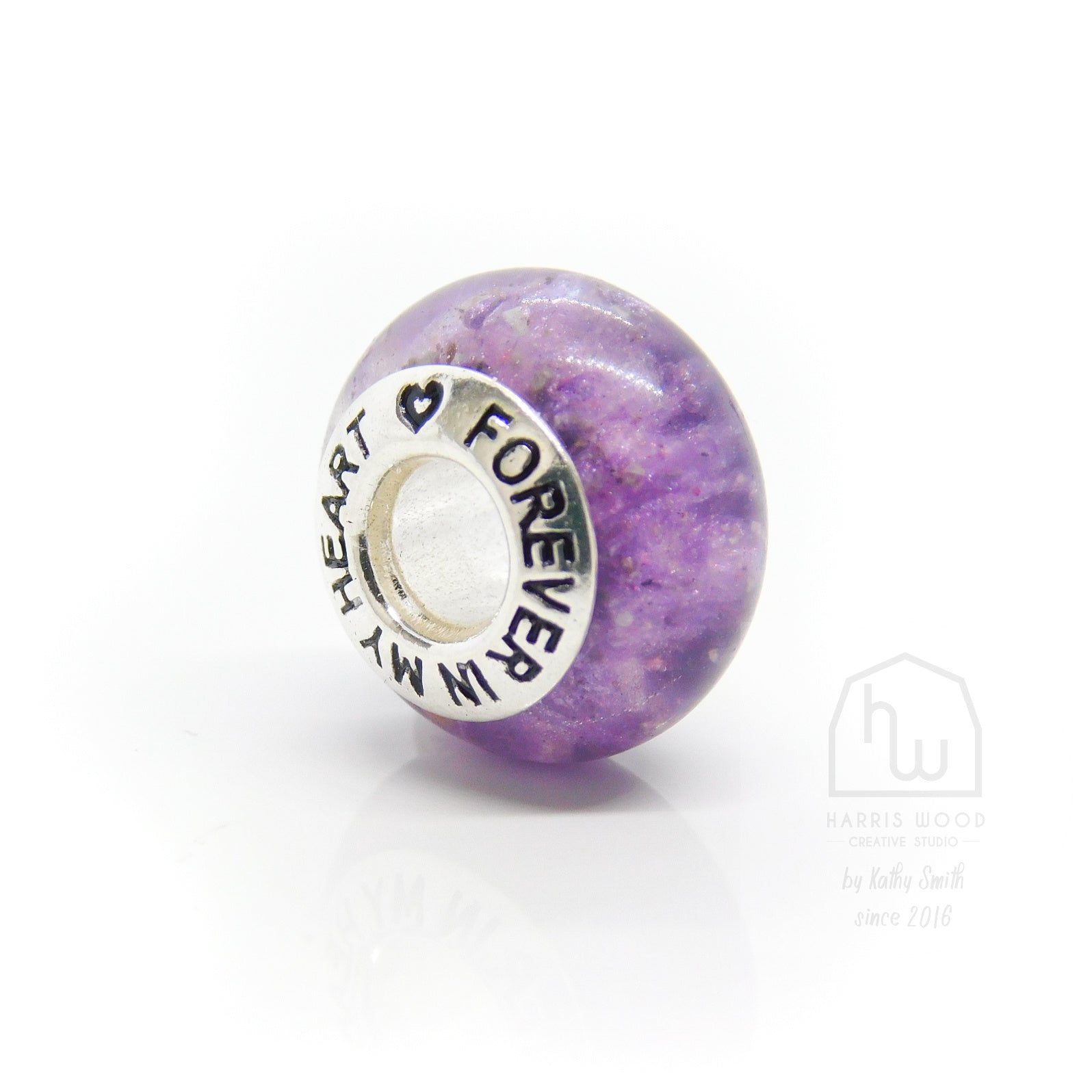 CHARM BEADS - FOREVER IN MY HEART (pre-engraved)