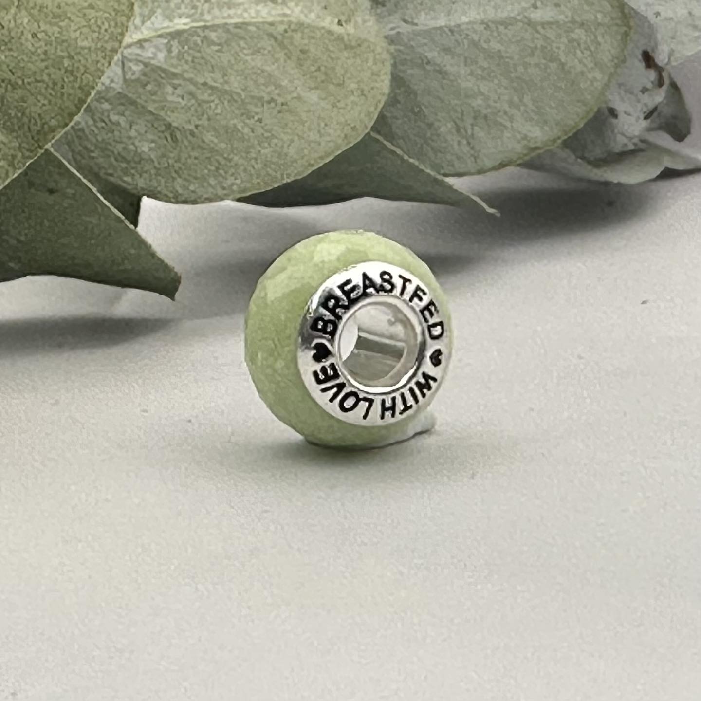 CHARM BEADS - BREASTFED WITH LOVE (pre-engraved)