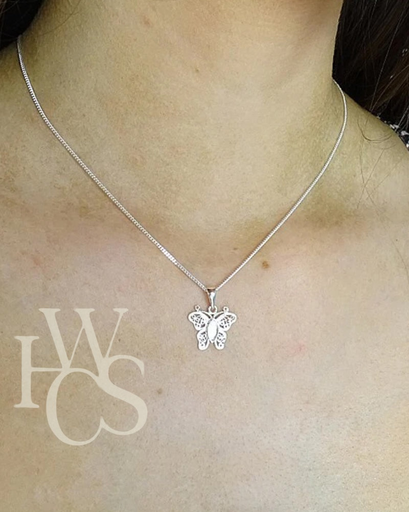 Filigree Butterfly Pendant