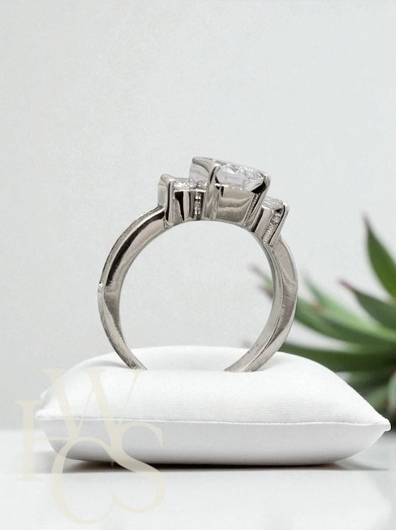 Emerald City CZ Ring - SOLID SILVER