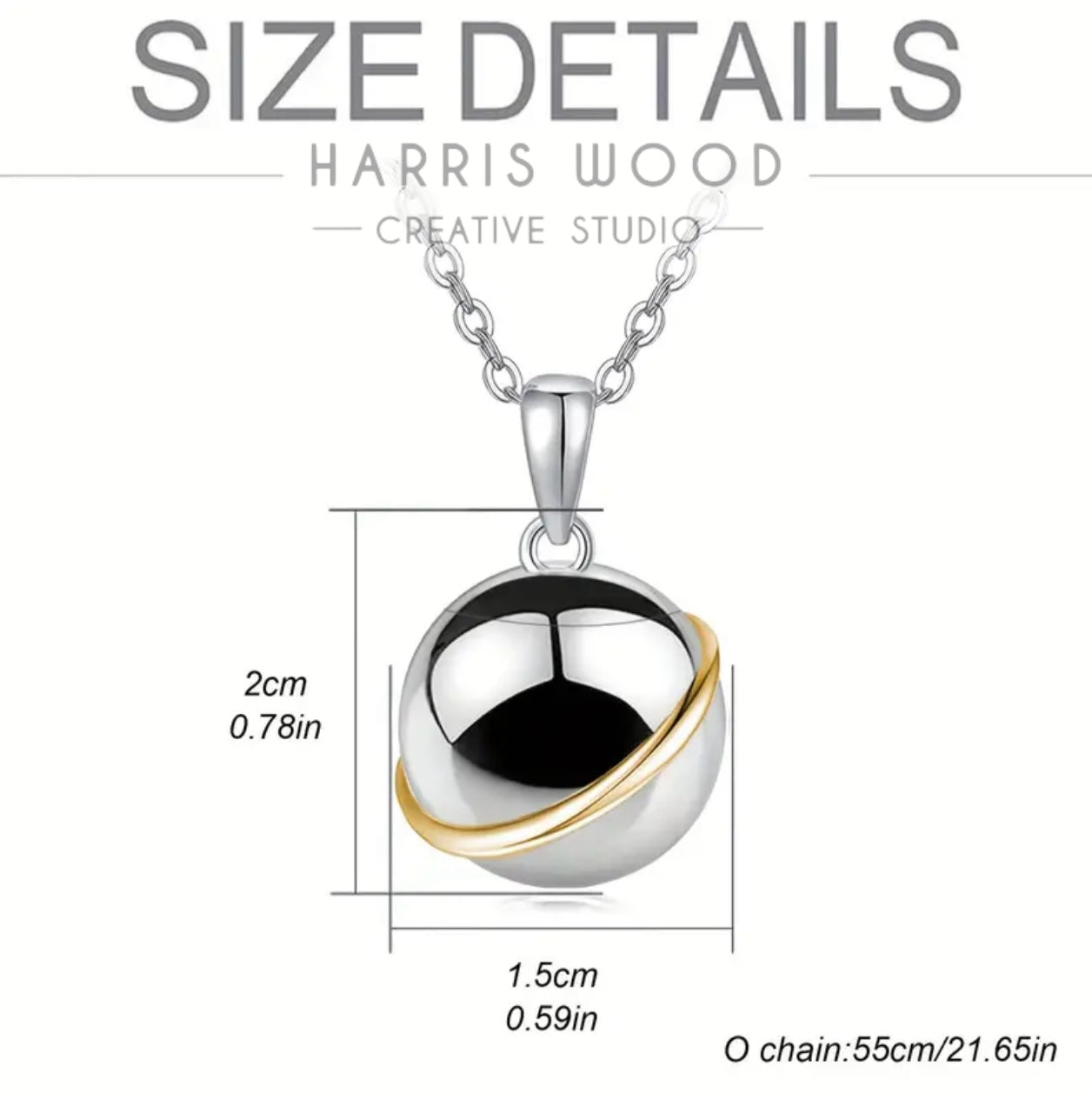 Orbiting Planet Pendant and Chain