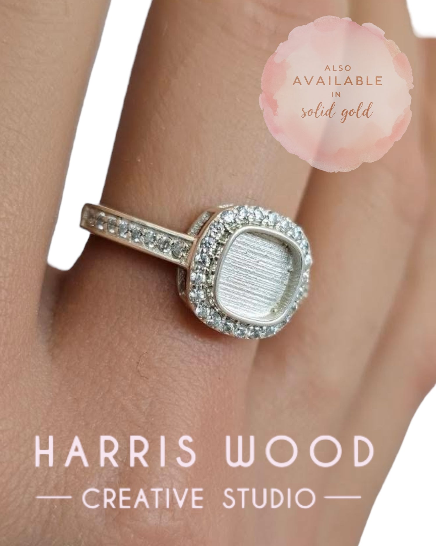 EOL - Gossamer CZ Ring Size T only - Solid SILVER