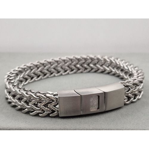 💙 Stainless Steel Chain Bracelet with Rectangle Resin Inlay