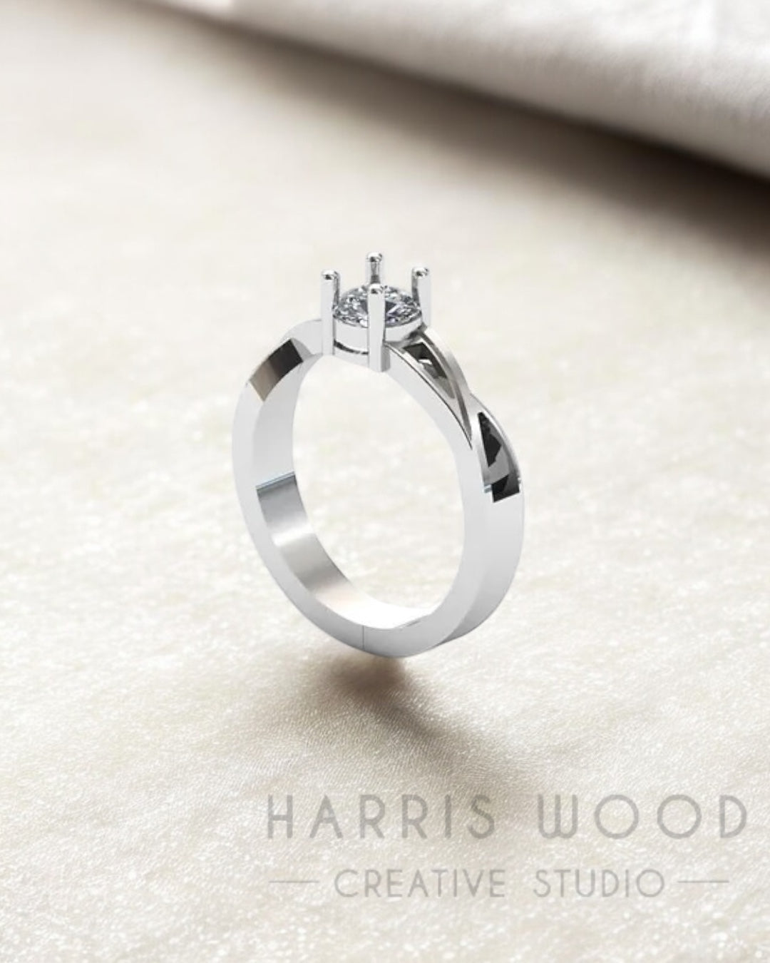 Anoura CZ Solitaire Ring - SOLID SILVER