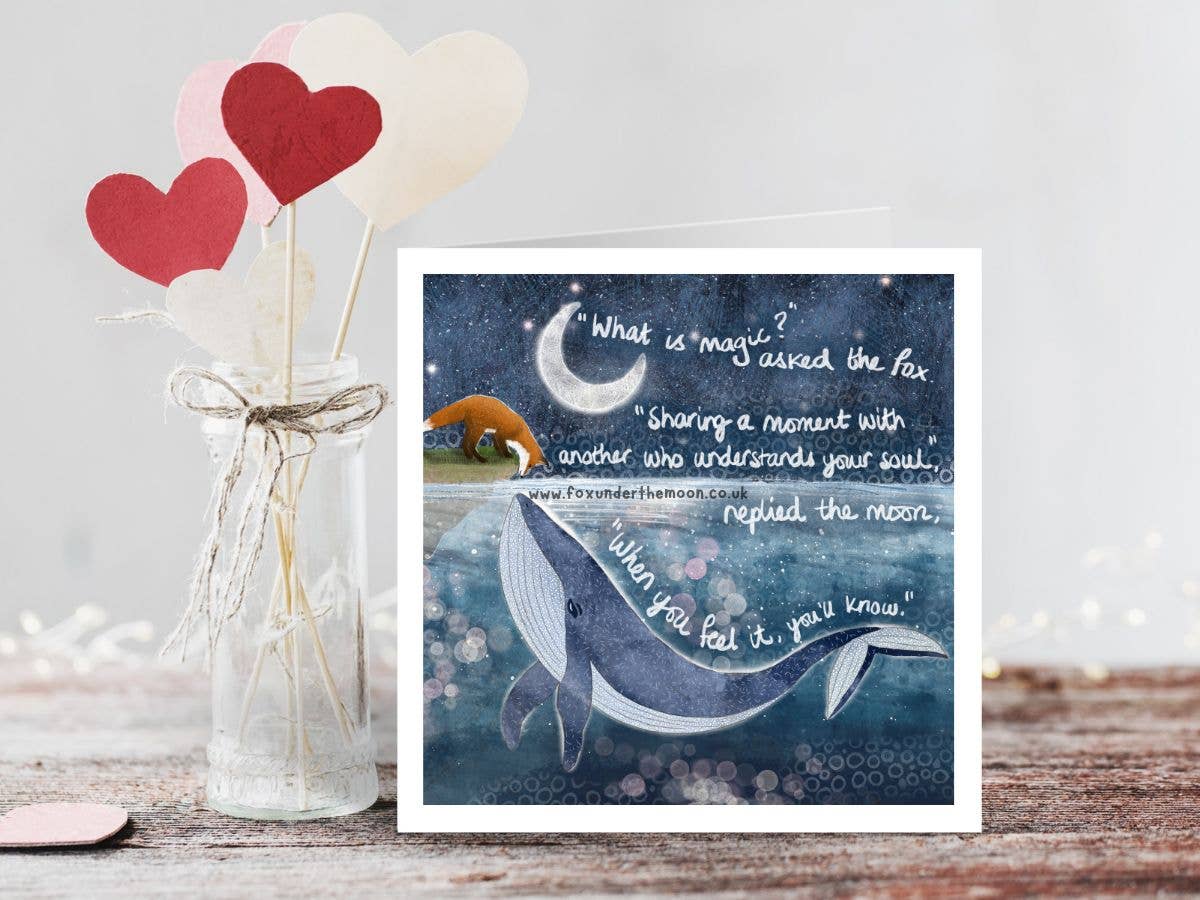 "Soul Mates" Anniversary & Love Card by Fox Under The Moon