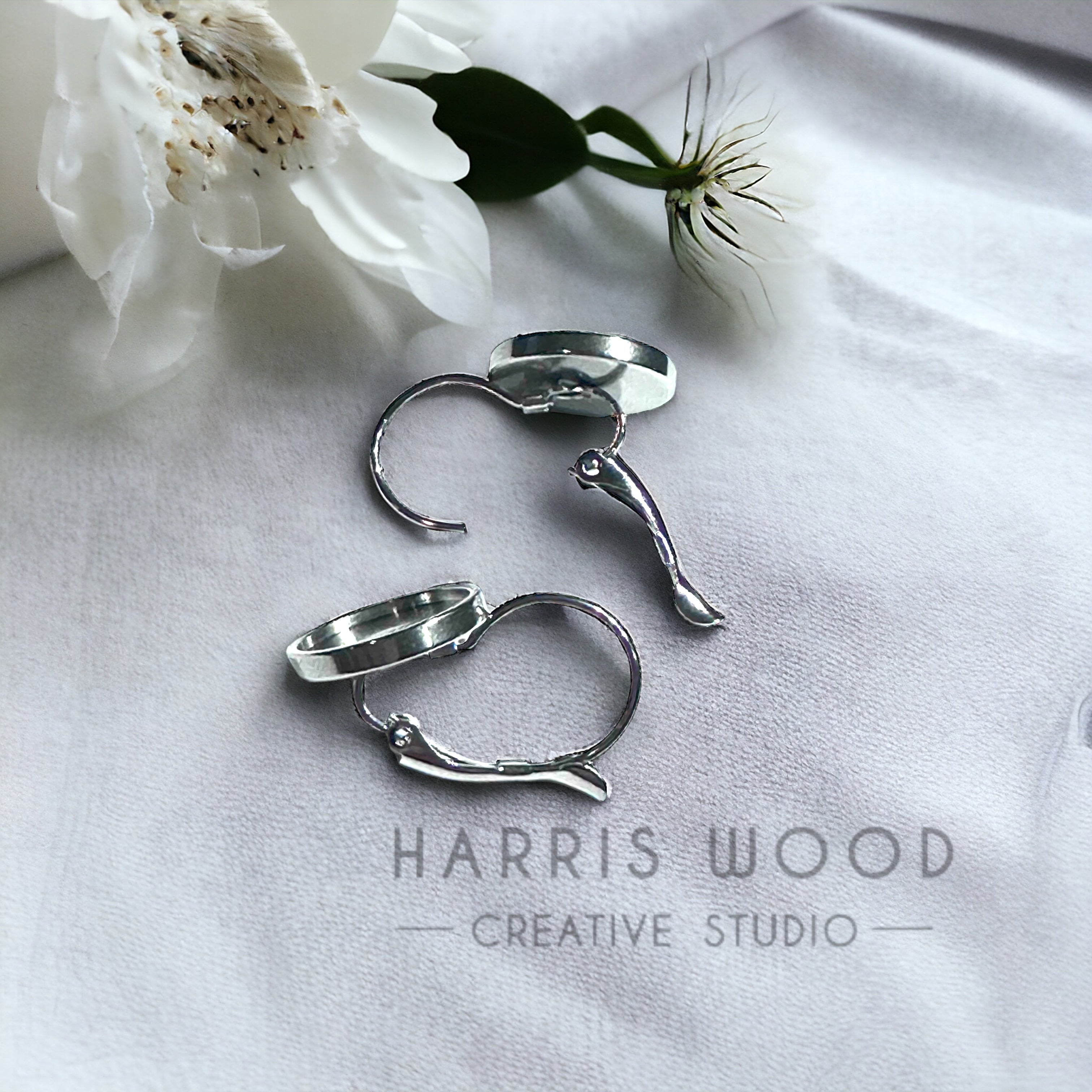 Stainless Steel Smooth Round Earrings with Dangle Catch