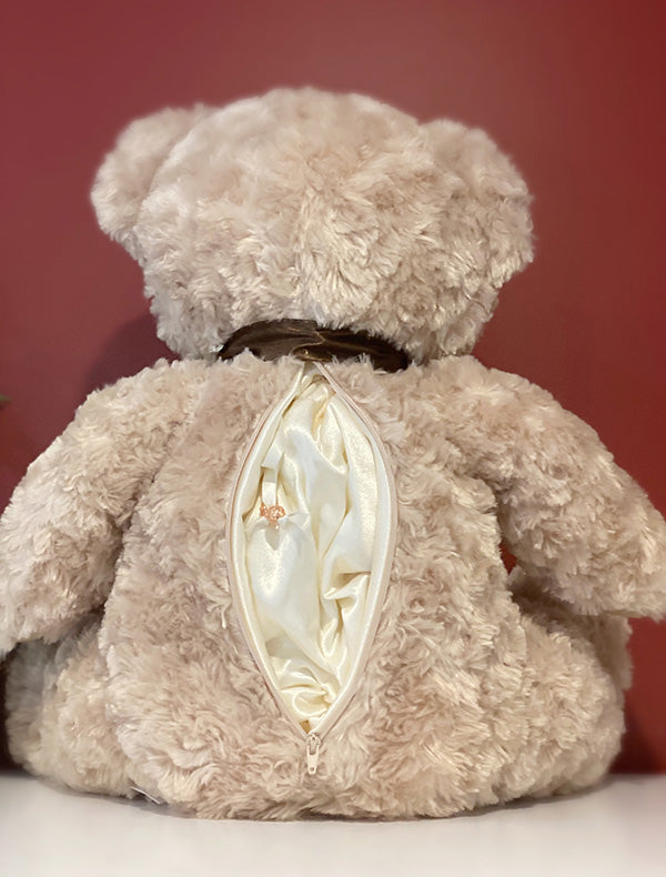 Large Vintage Brown Urn Teddy Bear