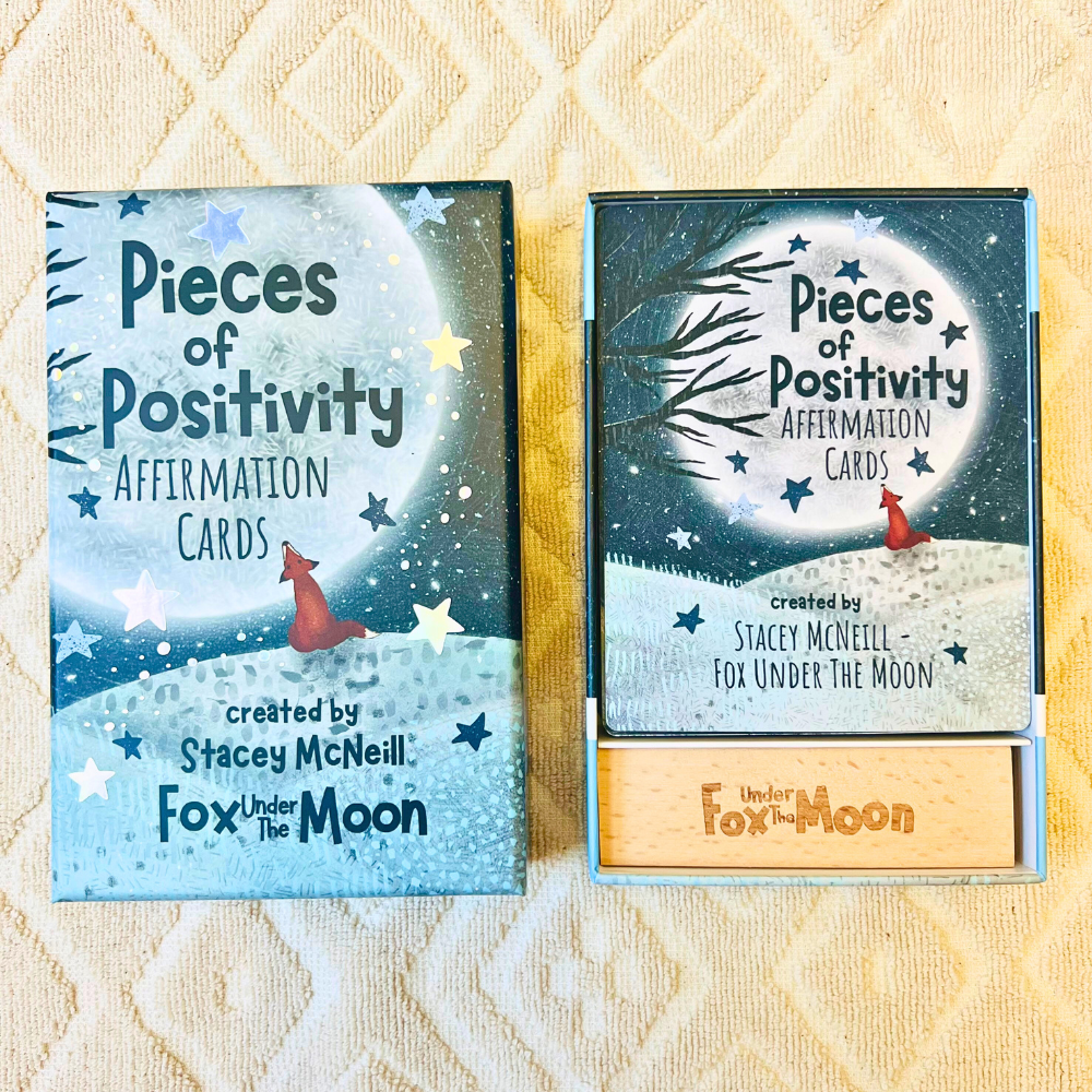 ** Positive Affirmation Cards - set of 54 + Wooden Stand