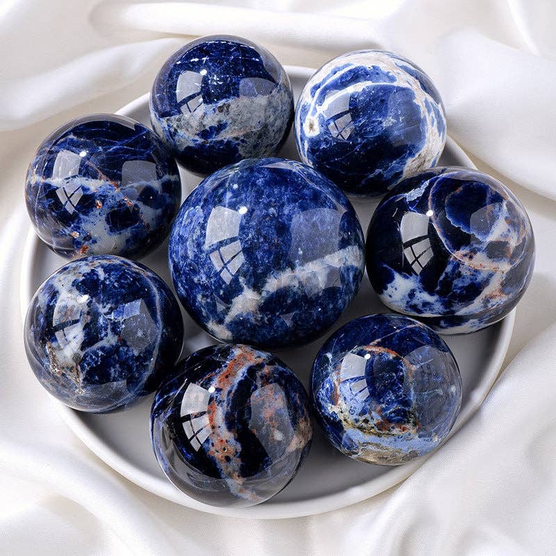 Sodalite Sphere - Balance and Serenity