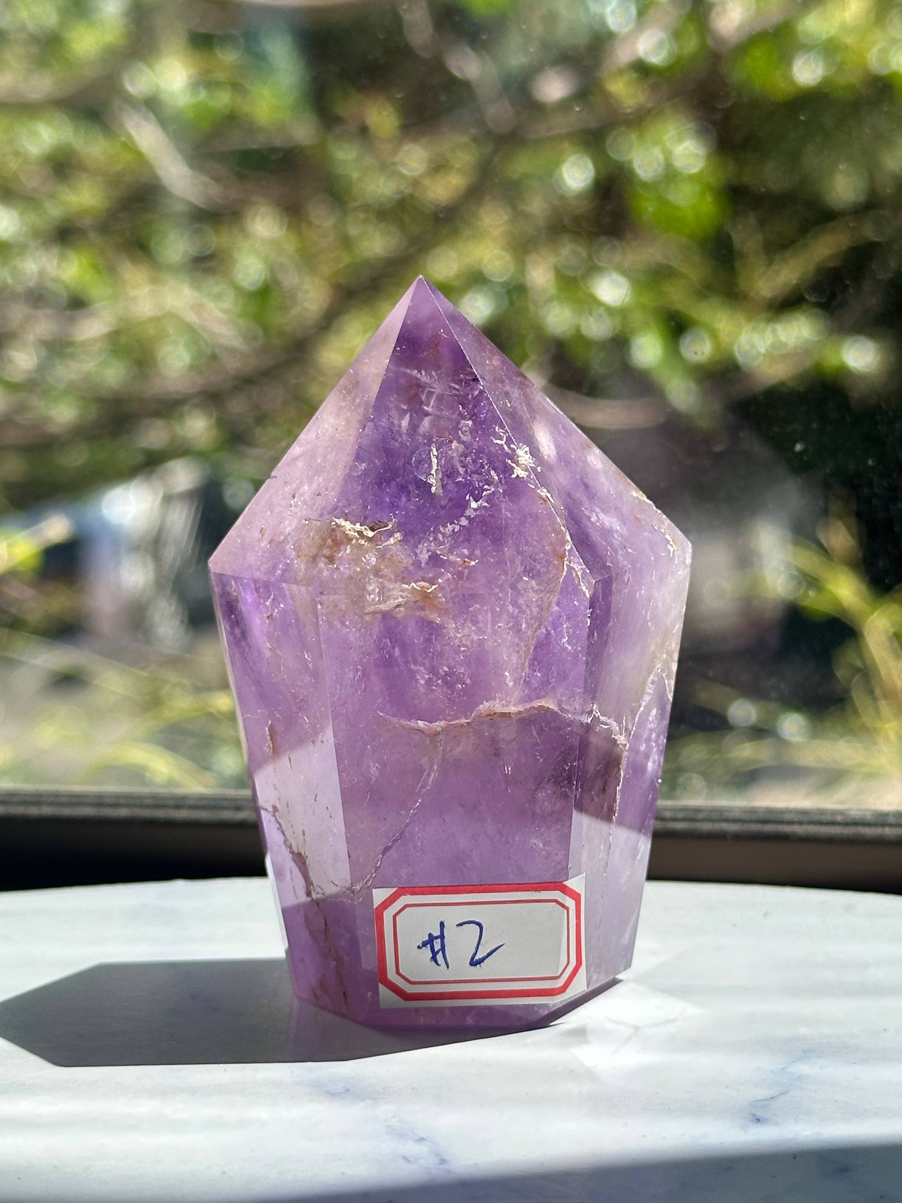 Large Brazilian Lavender Amethyst Tower | Natural Crystal Obelisk