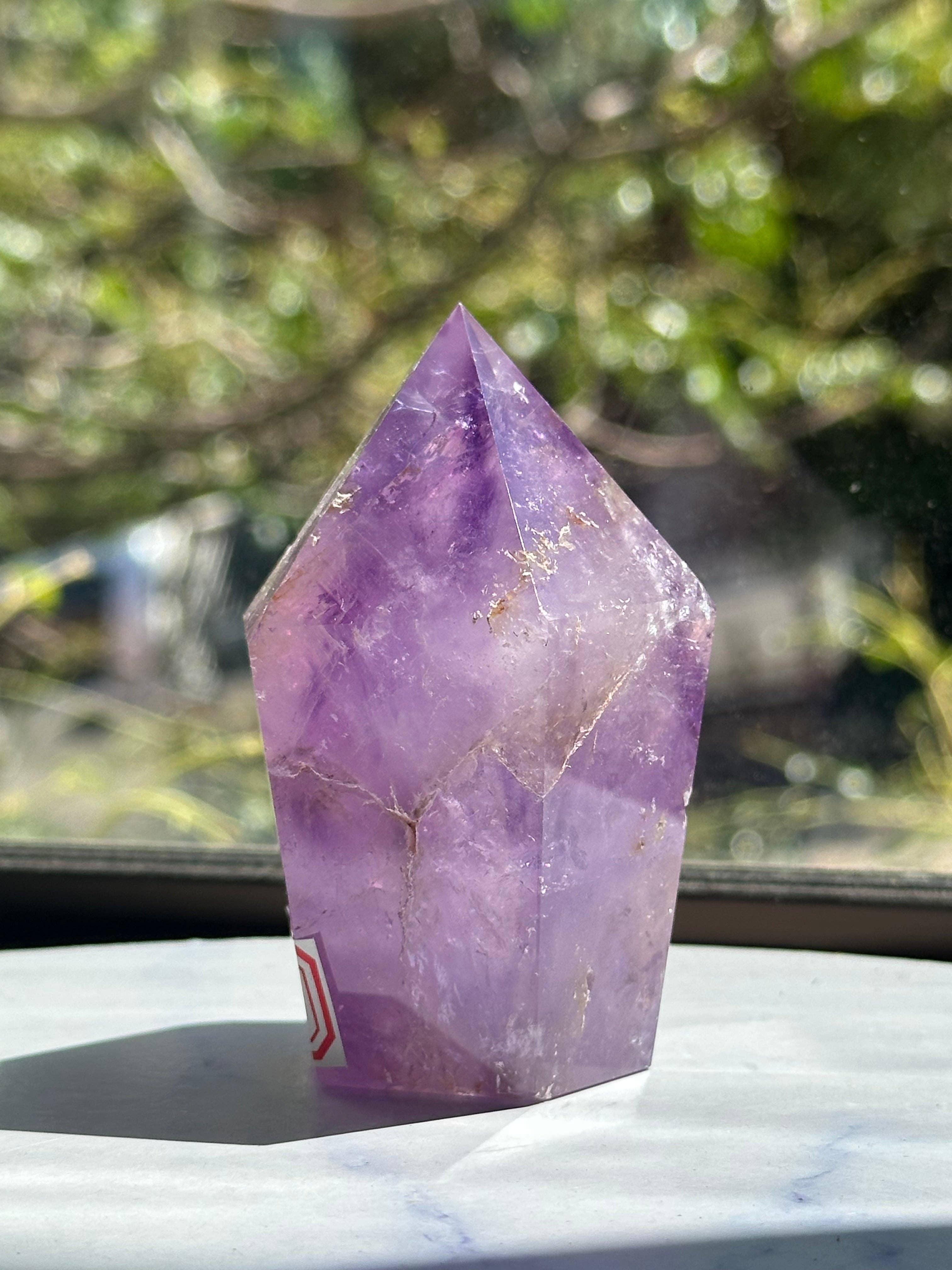 Large Brazilian Lavender Amethyst Tower | Natural Crystal Obelisk