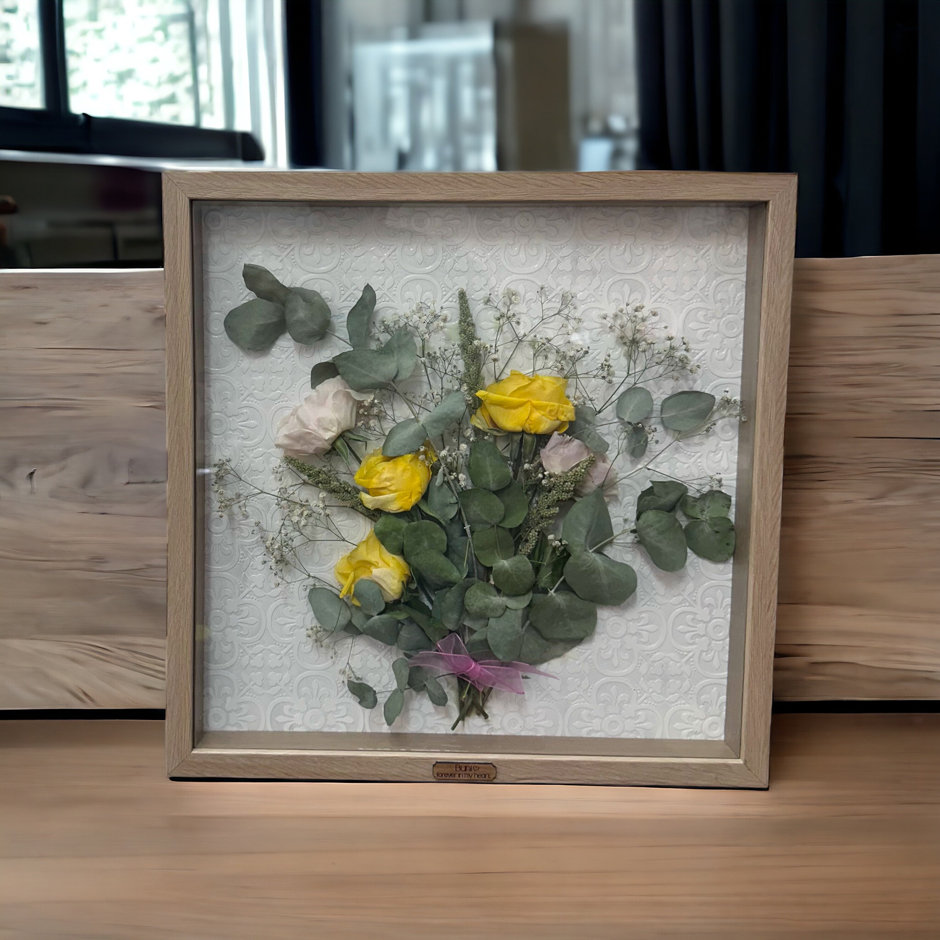 Preserved Flower Shadow Box 40 x 40cm