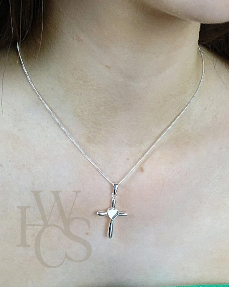 Heart on my Cross Pendant