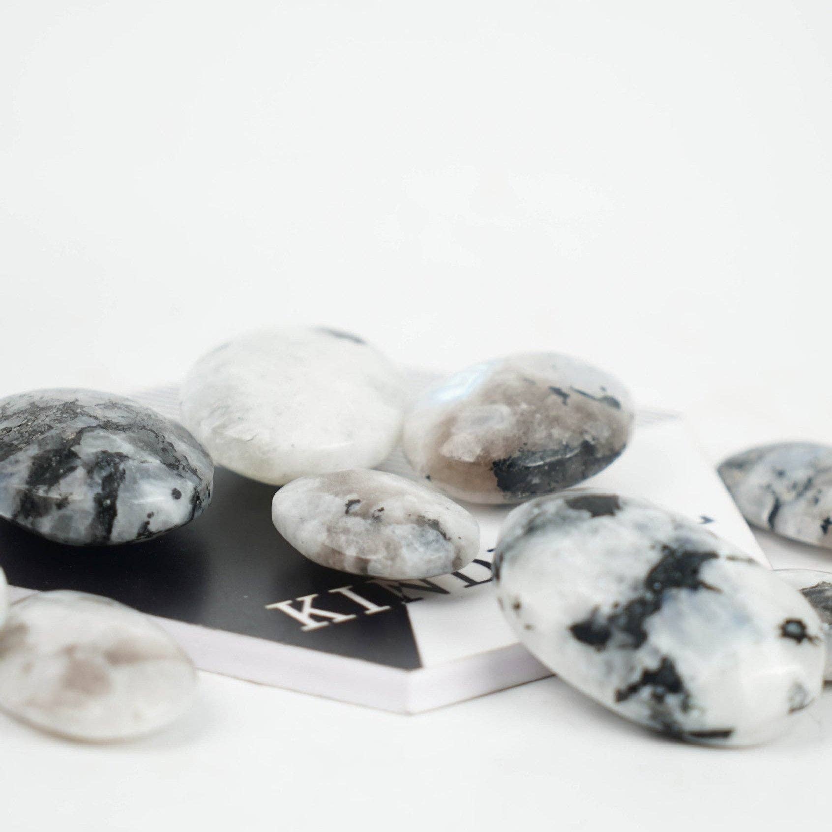 Rainbow Moonstone Palm Stone for Emotional Balance and Inner Peace