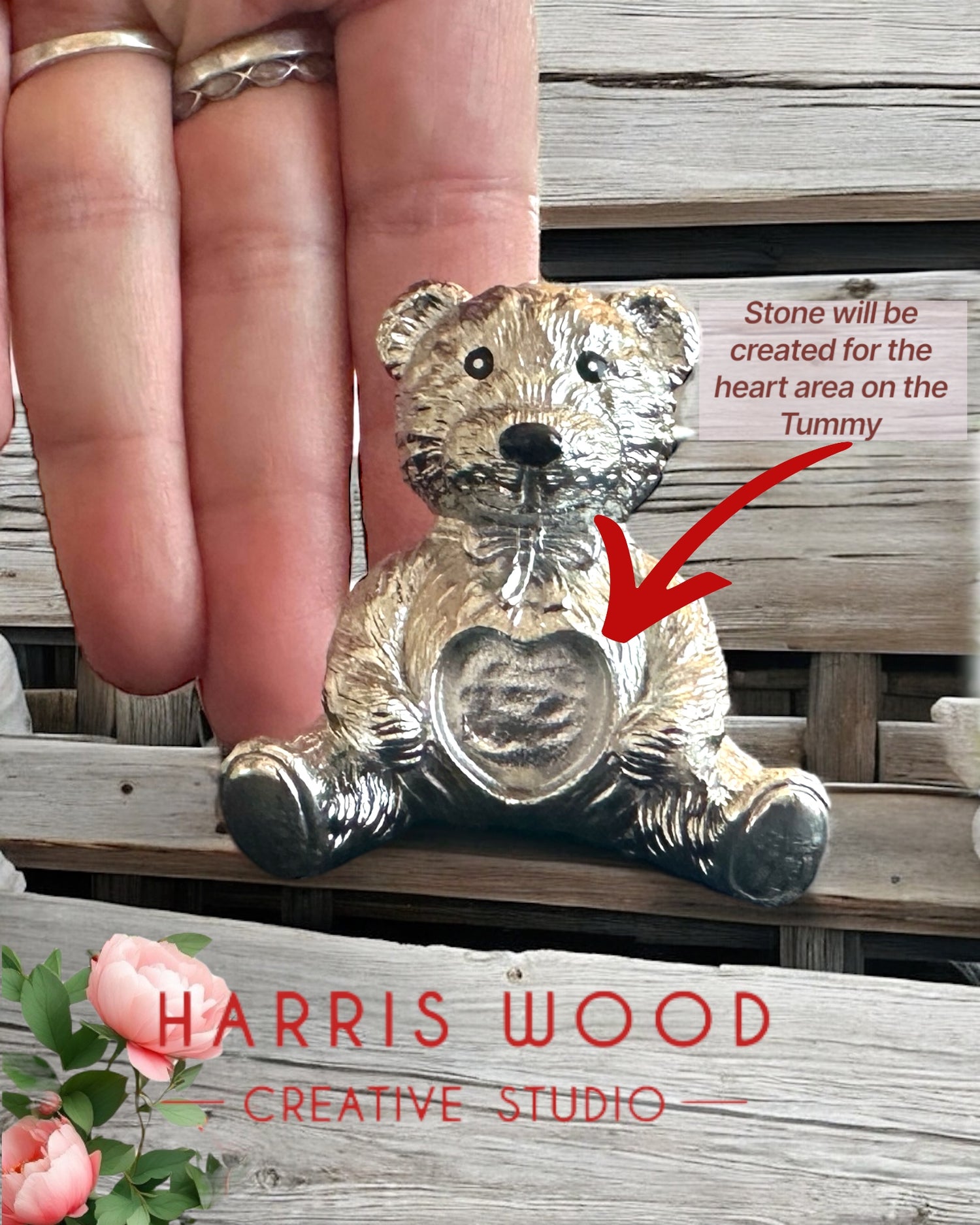 Teddy Bear Keepsake - SOLID STAINLESS STEEL