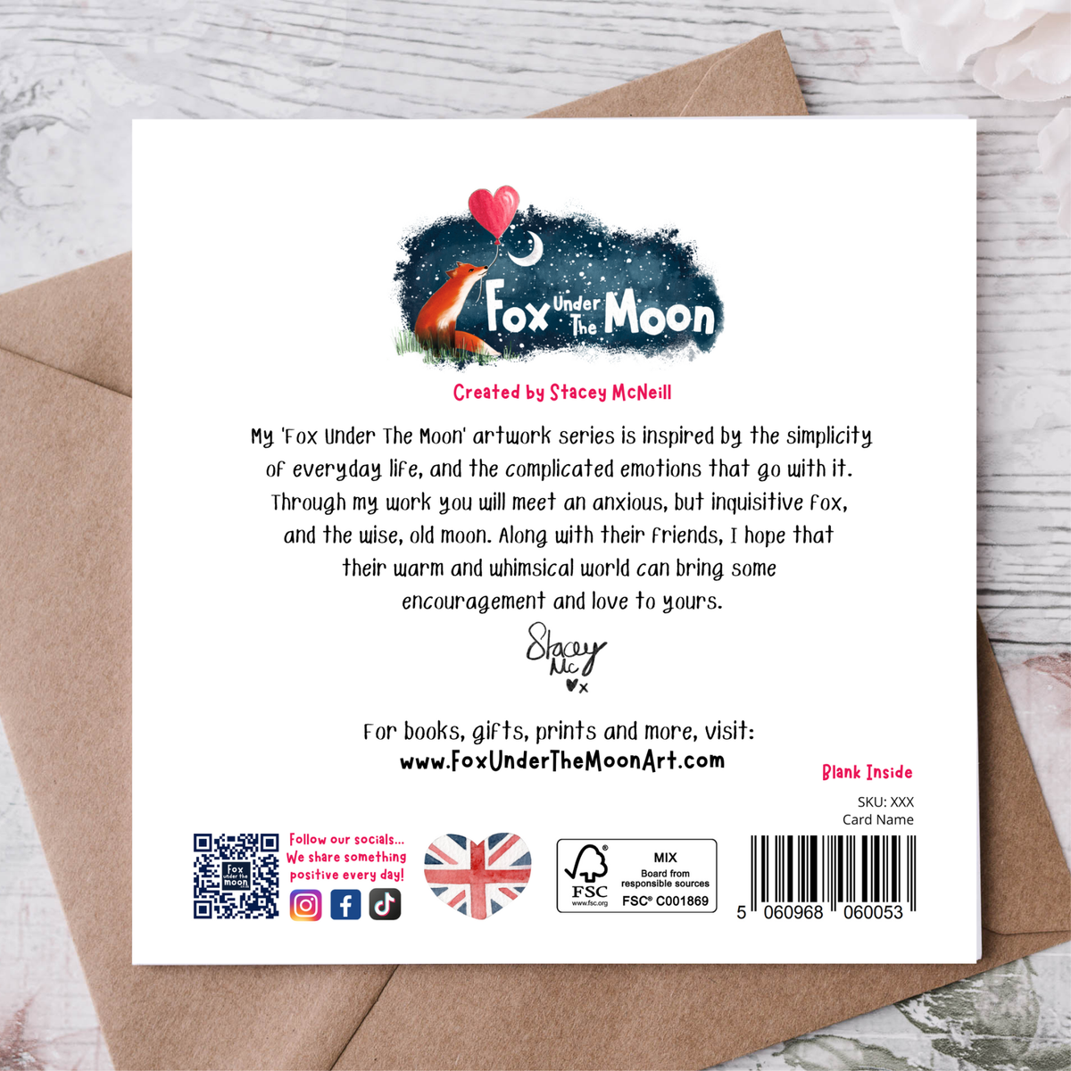 "Friends" Friendship Greeting Card by Fox Under The Moon