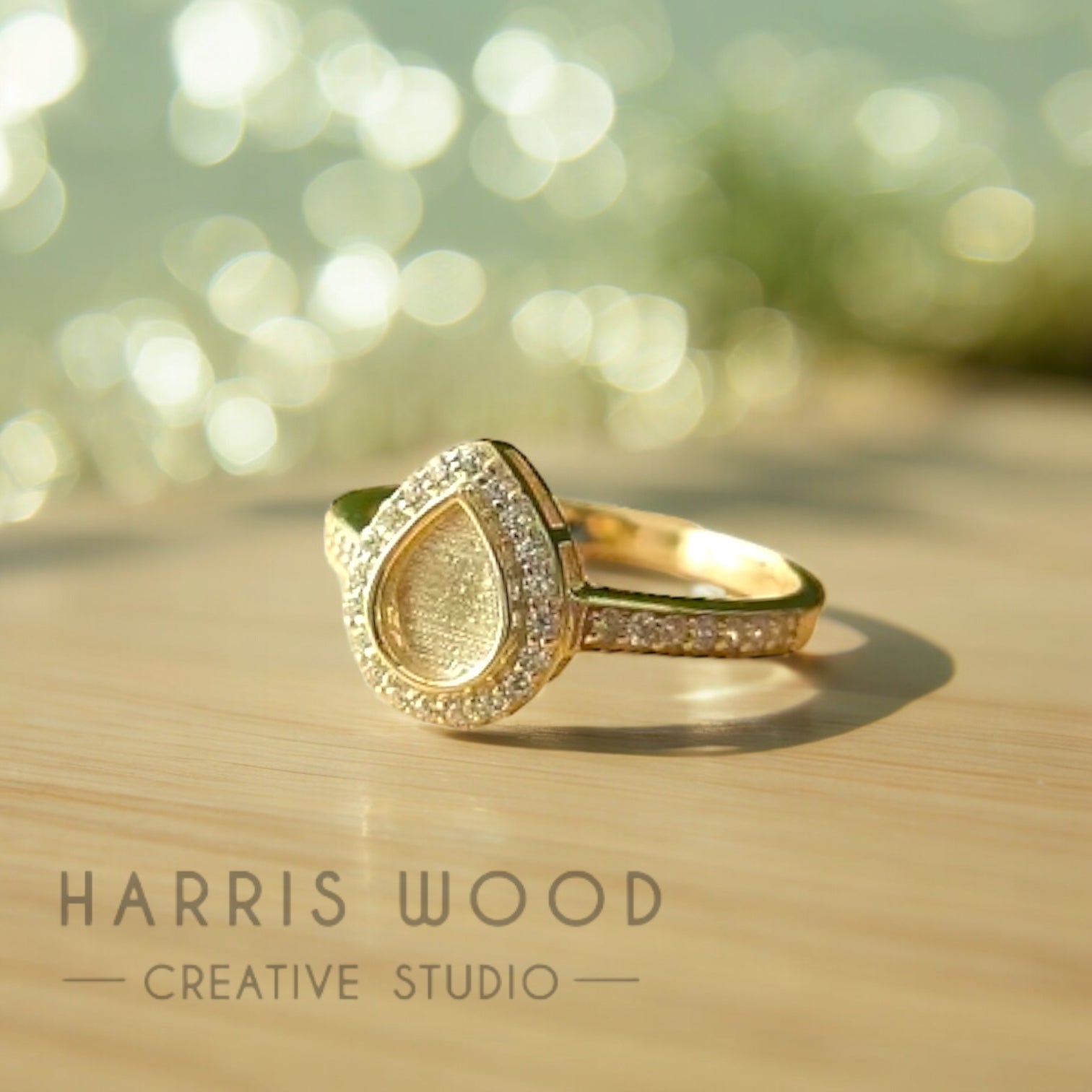 Sweet Pear CZ Ring - 9ct Solid GOLD