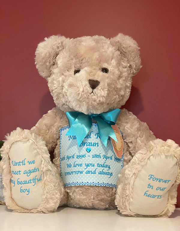 Large Vintage Brown Urn Teddy Bear