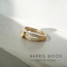 Celestial Heart CZ Ring - SOLID SILVER