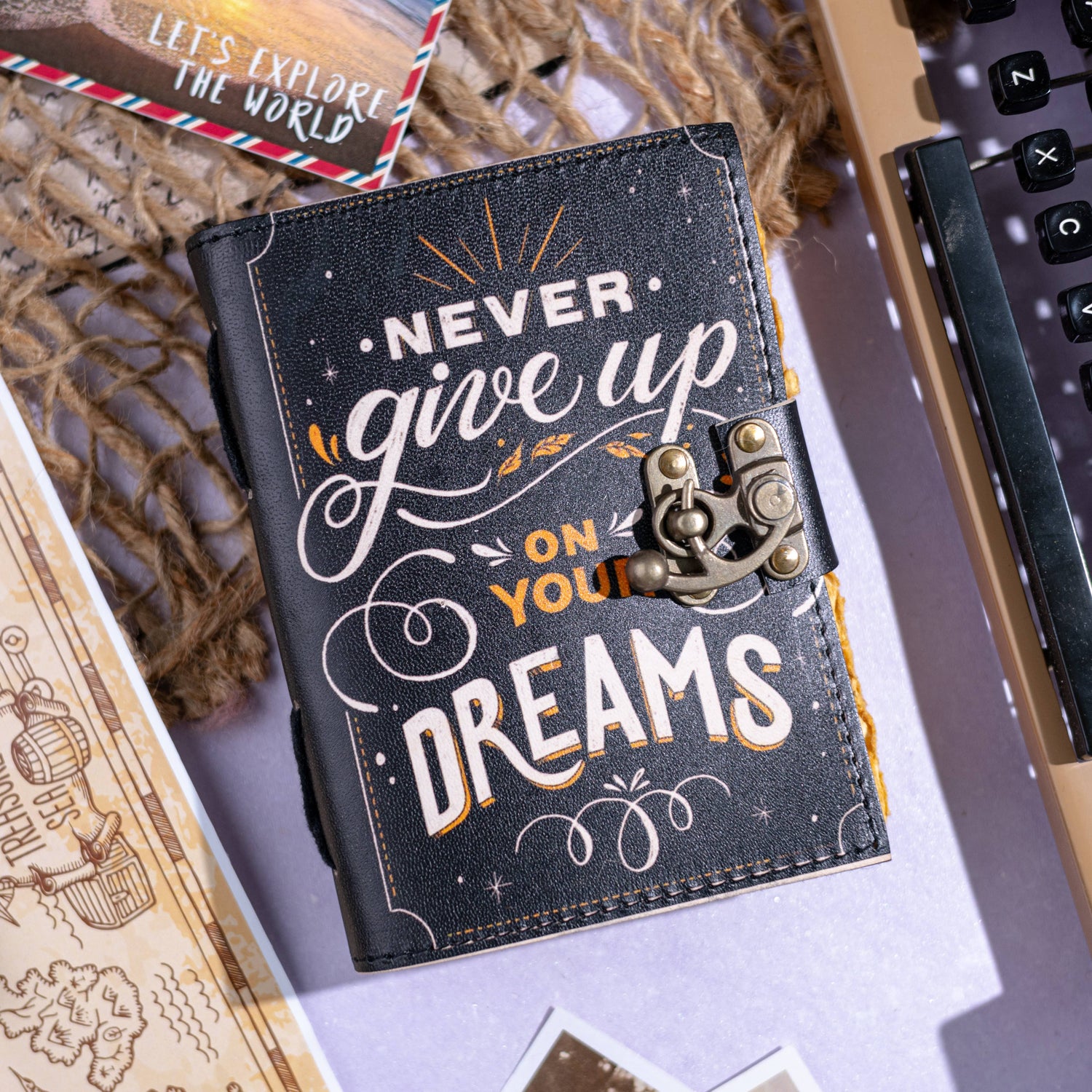 Leather Journal With Quotes