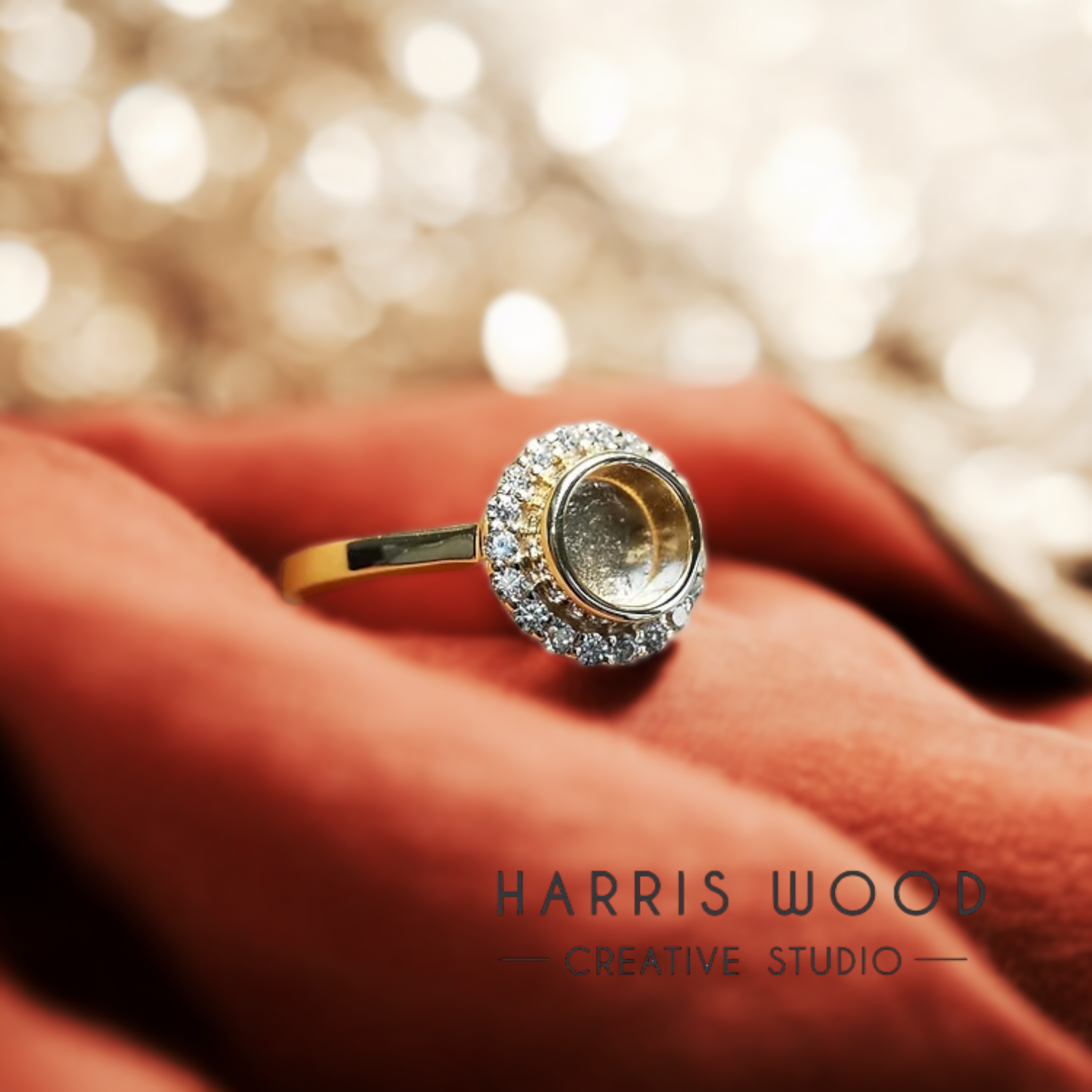Silver Willow CZ Ring - 9ct Solid GOLD
