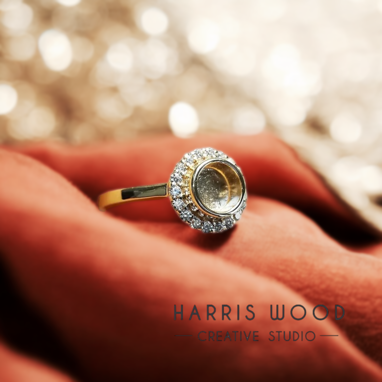 Silver Willow CZ Ring - 9ct Solid GOLD