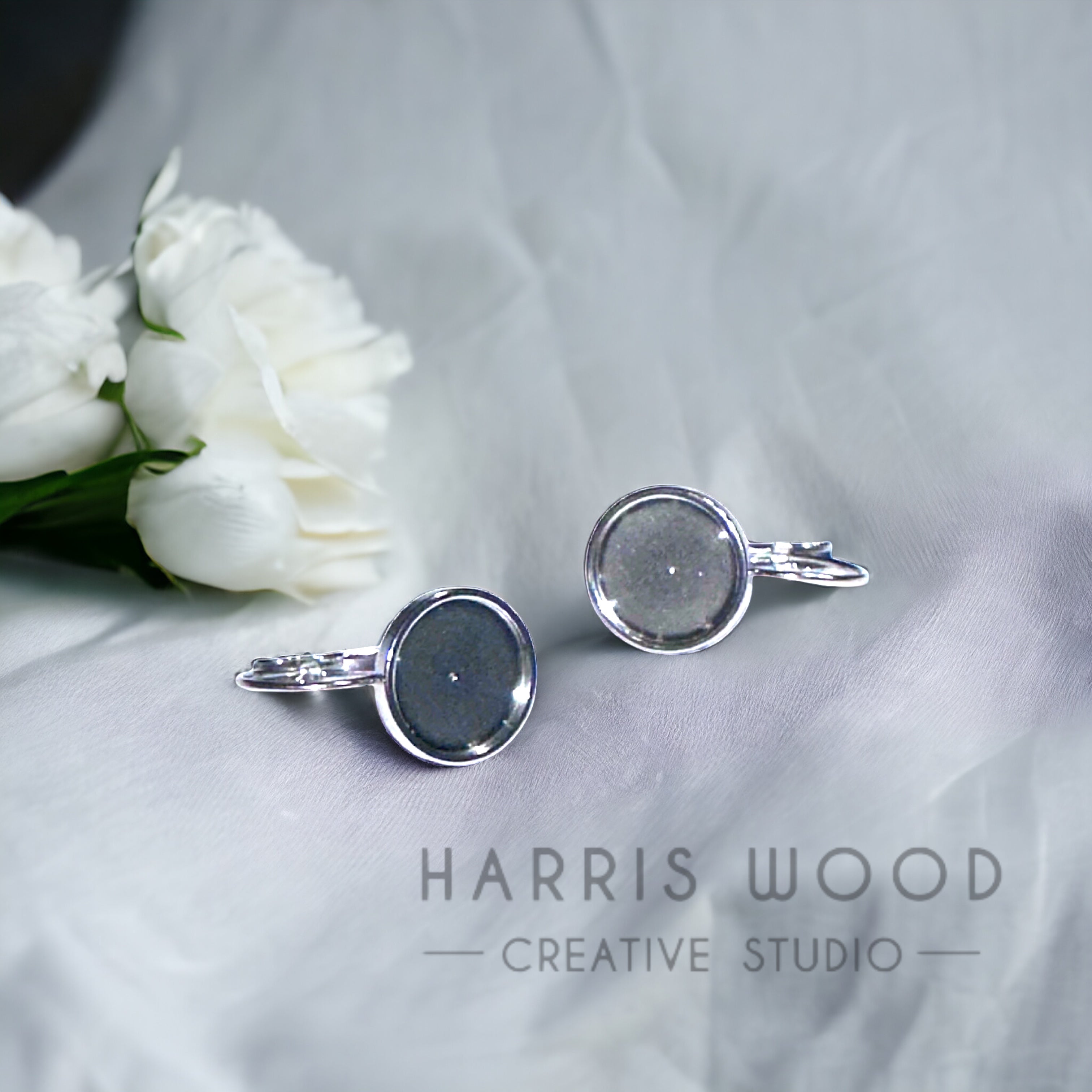 Stainless Steel Smooth Round Earrings with Dangle Catch