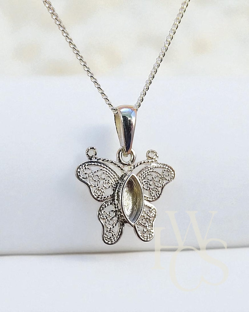 Filigree Butterfly Pendant