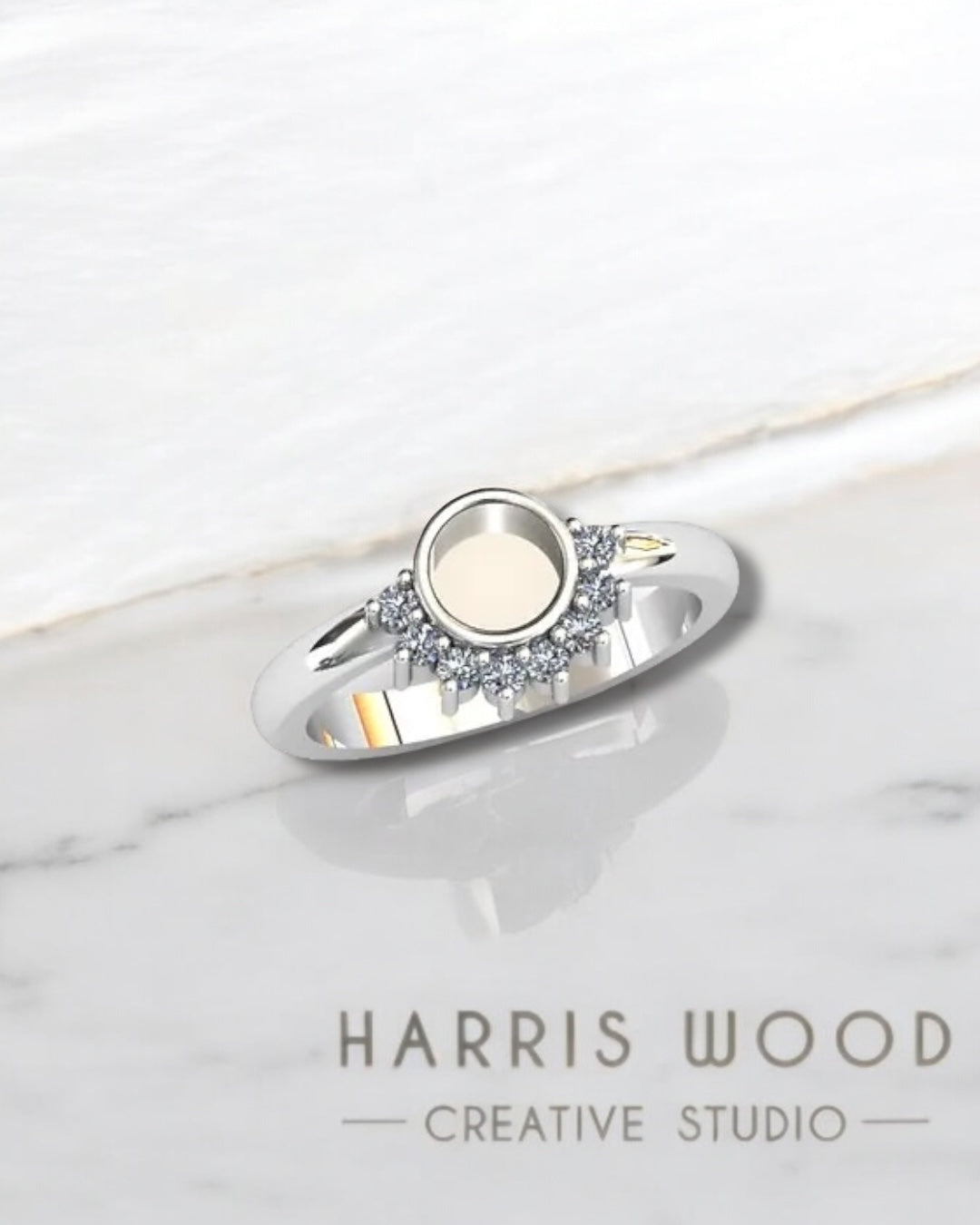 Moondust CZ Ring - SOLID SILVER