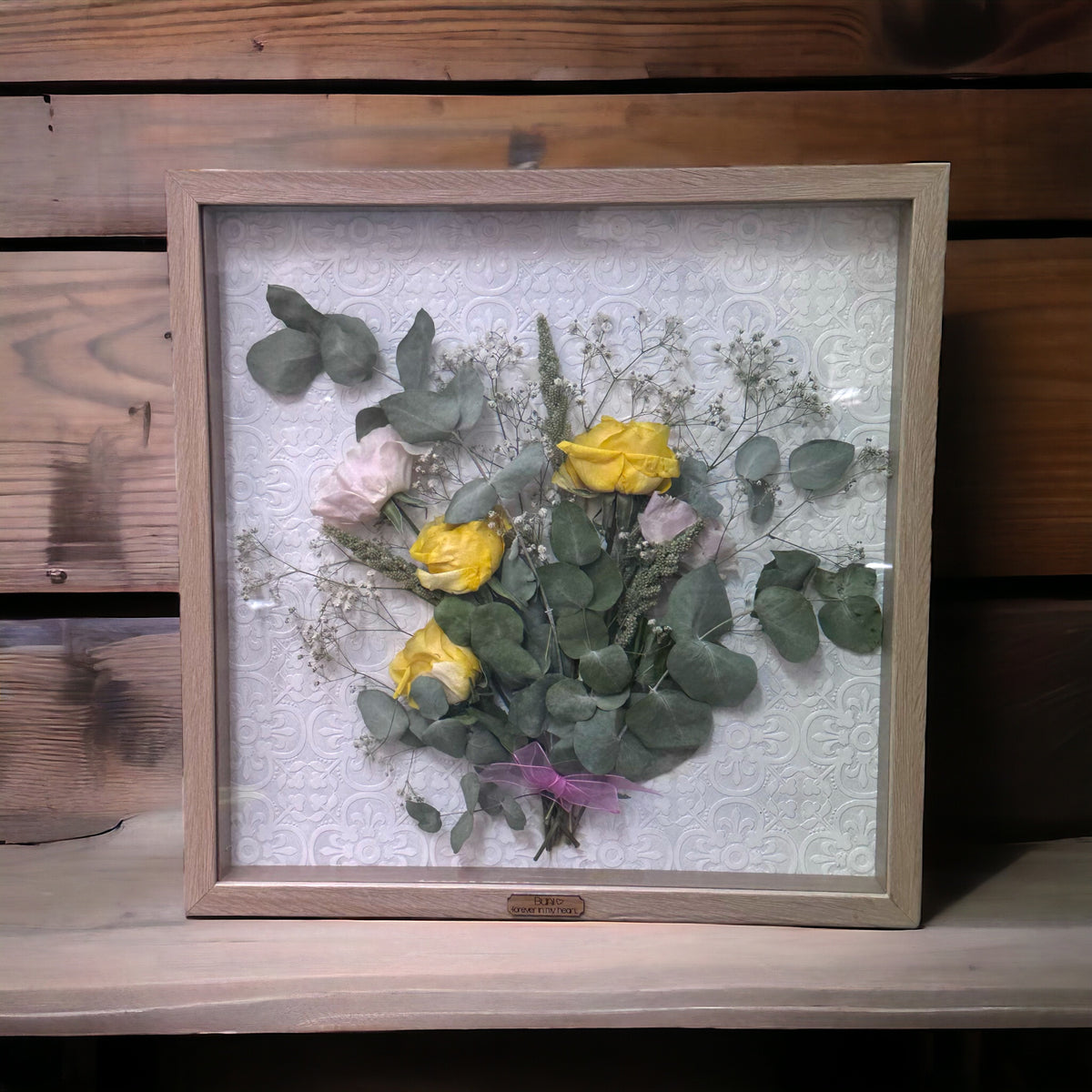 Preserved Flower Shadow Box 40 x 40cm