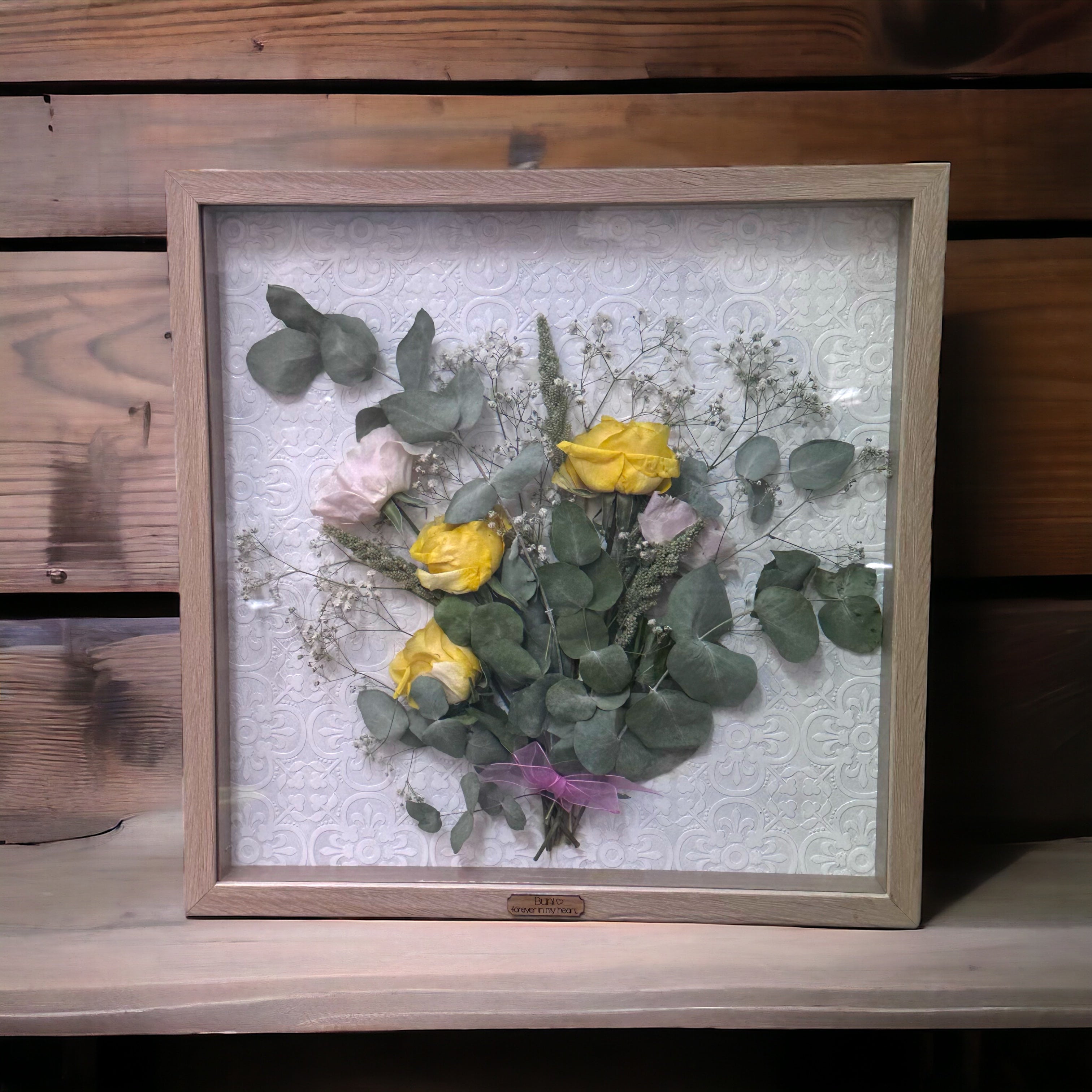 Preserved Flower Shadow Box 40 x 40cm
