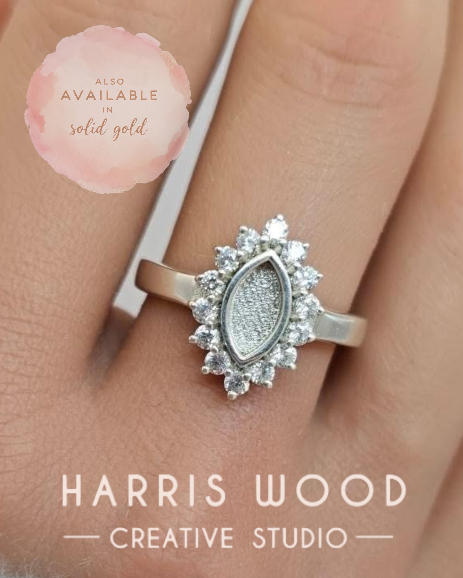 Moonbeam Princess CZ Ring - SOLID SILVER