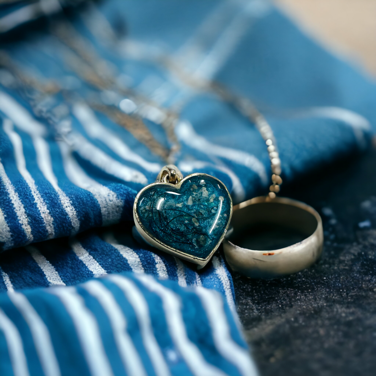 9K GOLD Heart Pendant (DEEPER SET) *