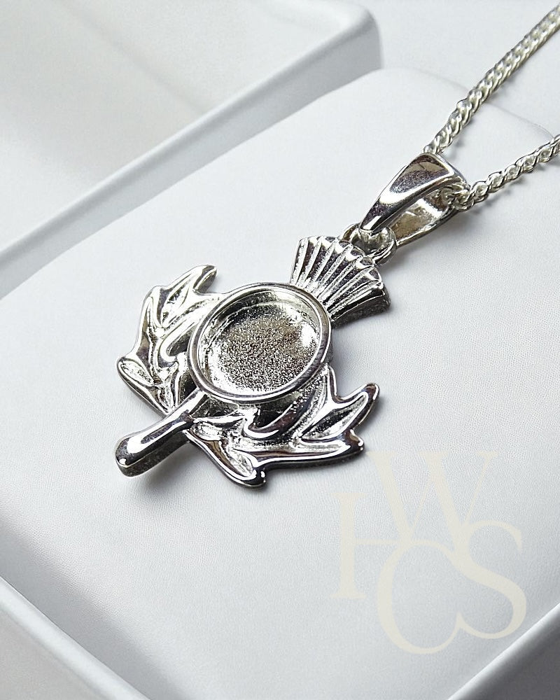 ❤️ Scotch Thistle Pendant - Solid 925 Silver