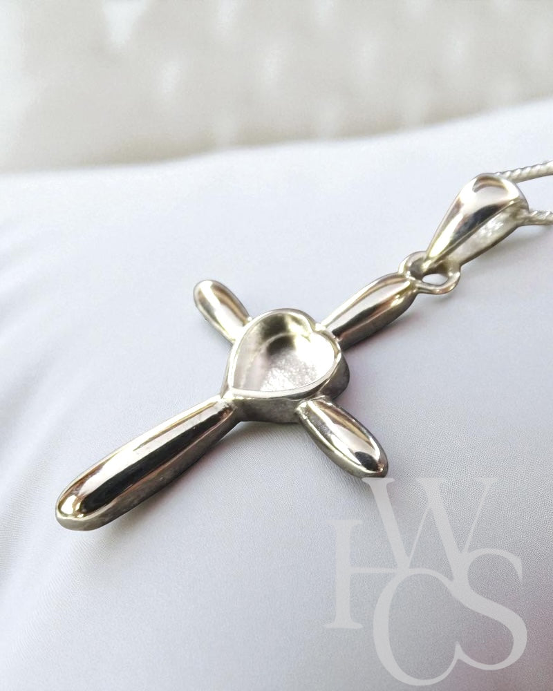 Heart on my Cross Pendant